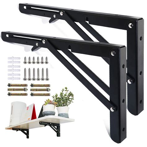 metal folding bracket|wall mounted folding brackets.